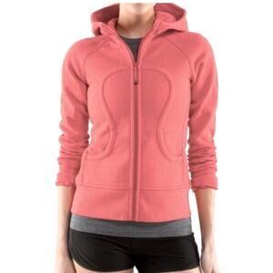 Lululemon Scuba Hoodie Full Zipper Washed Qicksand Mauve Pink Size 4 Rare